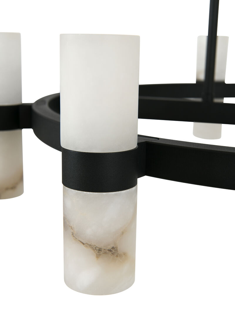Beacon Lighting Luella 16-Light Alabaster Chandelier Modern Ceiling Chandelier image number 6
