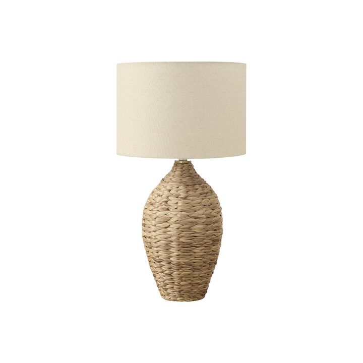 Lighting, 30"H, Natural Rattan, Beige Shade, Transitional