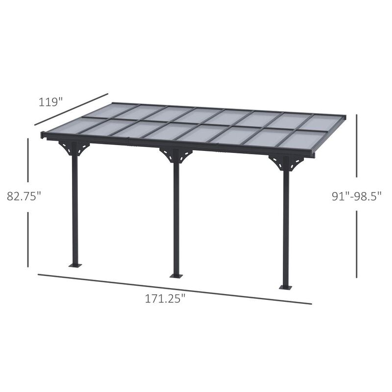 Hivvago Outdoor 14.5x10 Pergola with UV Blocking Roof image number 2