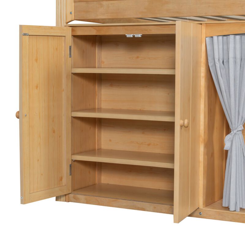 Niswur Wood Kids Loft Bed image number 6