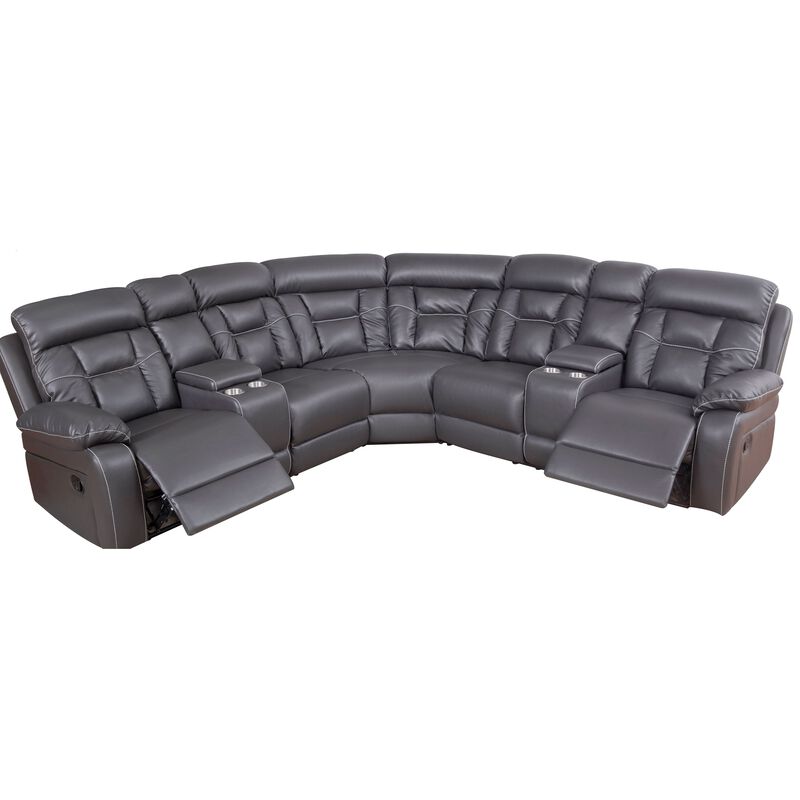 Sectional Sofa with Manual Reclining