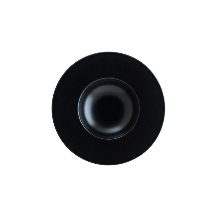 Notte dia.11" h:2.5" 14 oz. Round Black Vitrified Bowl (Set of 2)