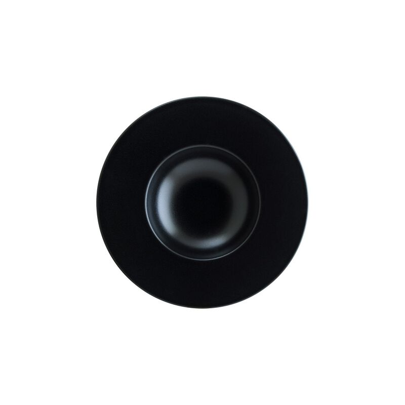 Notte dia.11" h:2.5" 14 oz. Round Black Vitrified Bowl (Set of 2) image number 1