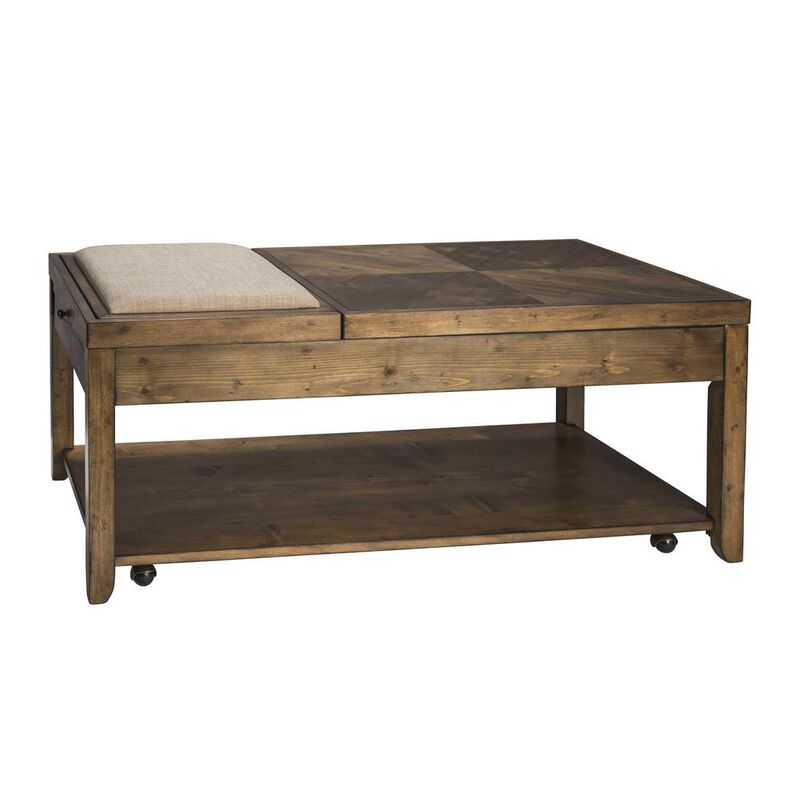 Liberty Furniture Mitchell Cocktail Table in Nutmeg image number 0