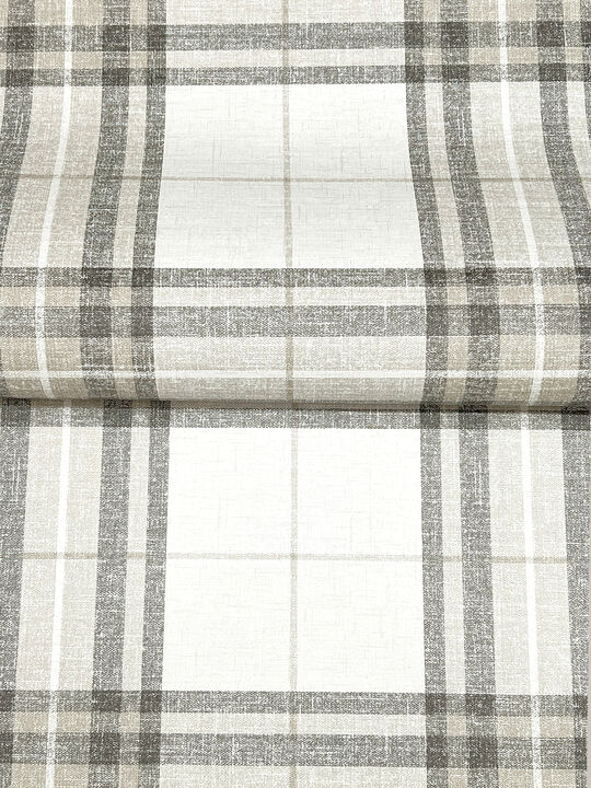 Cabin Check Charcoal Plaid Wallpaper