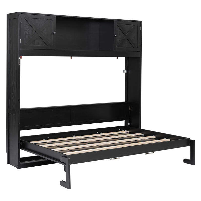 Queen-Size Rustic Murphy Bed image number 0