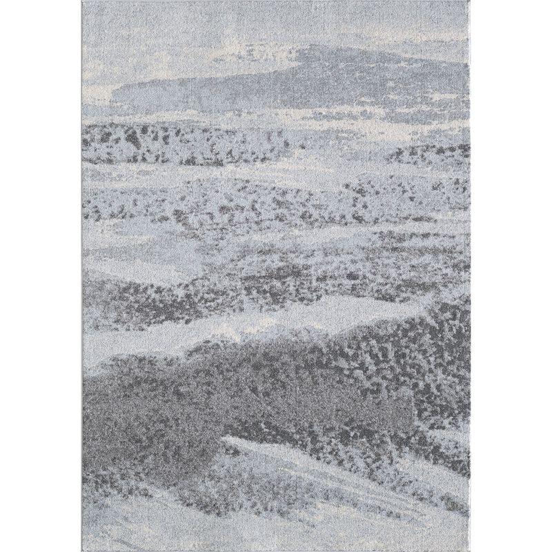 Illusions 6221 Blue/Grey Mist Area Rug, Size - 5'3 x 7'7