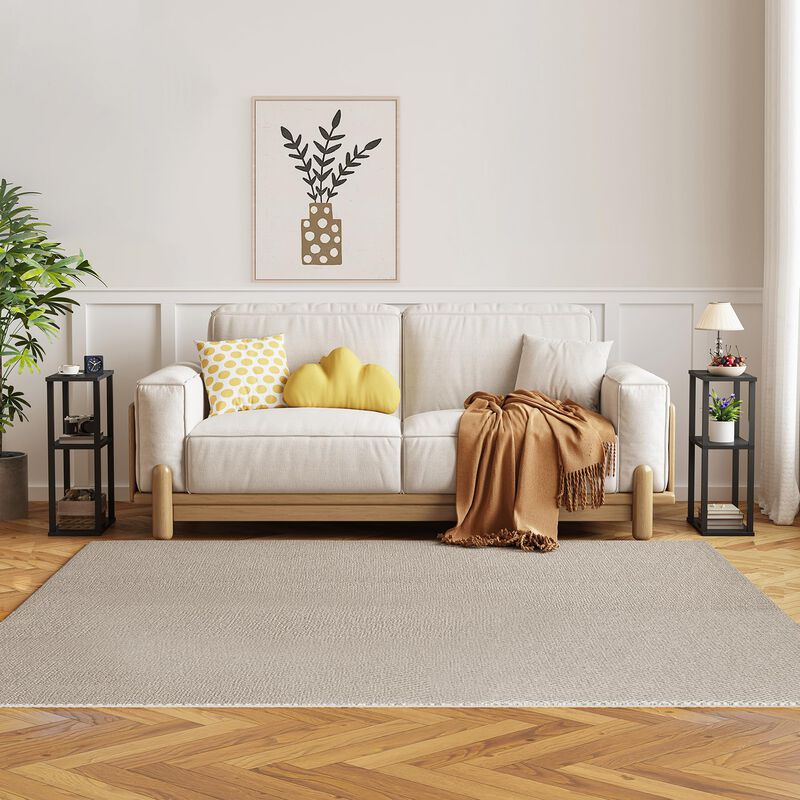 TUTOTAK Small Side Table, Narrow End Table, Bedside Table, Set of 2, Couch Side Table with Wheels for Living Room or Bedroom, Bl