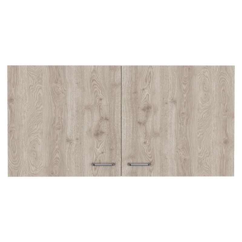 Streamdale Napoles Wall Cabinet, Two Shelves, Double Door - White Light Gray