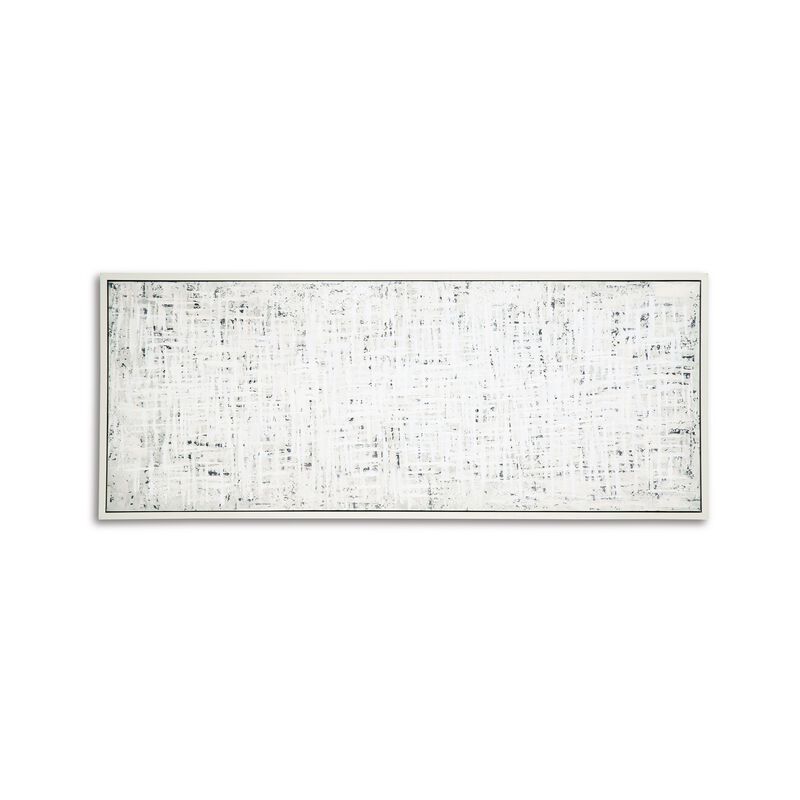 Axon Wall Art Decor, Distressed Gray Framed Painting Canvas, 24 x 60 image number 2
