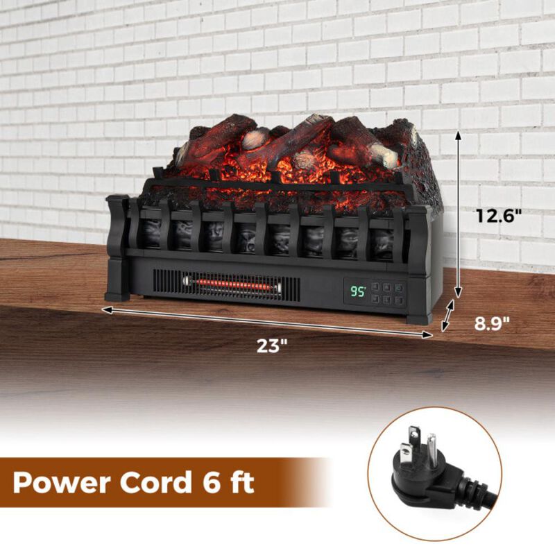 Hivvago Infrared Quartz Electric Fireplace with Adjustable 3D Flame Colors and Overheat Protection