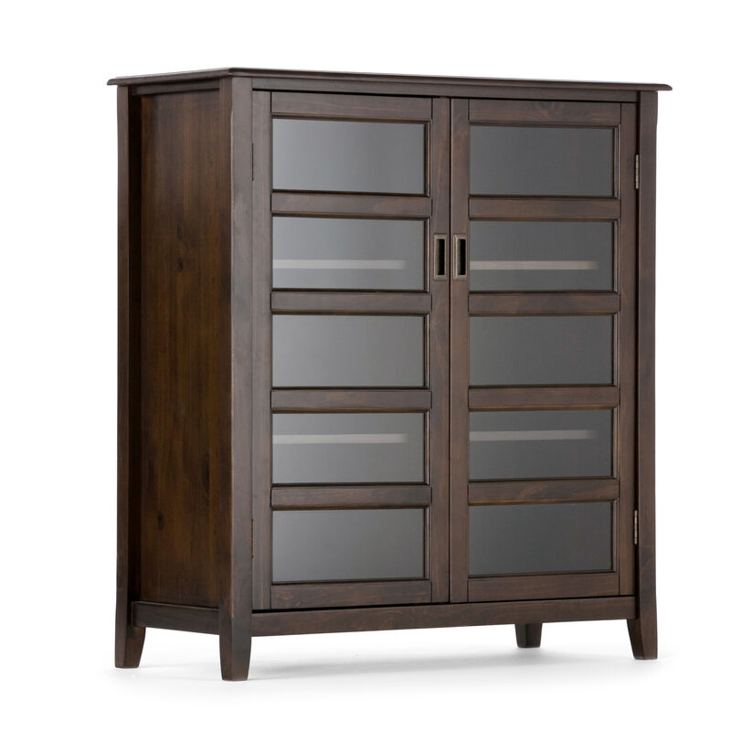 Burlington SOLID WOOD 40 inch Wide Transitional Medium Storage Cabinet in Mahogany Brown