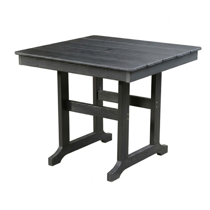 WOW PIONEER Weather Resistant HDPE Outdoor Patio Dining Table with Umbrella Hole image number 0