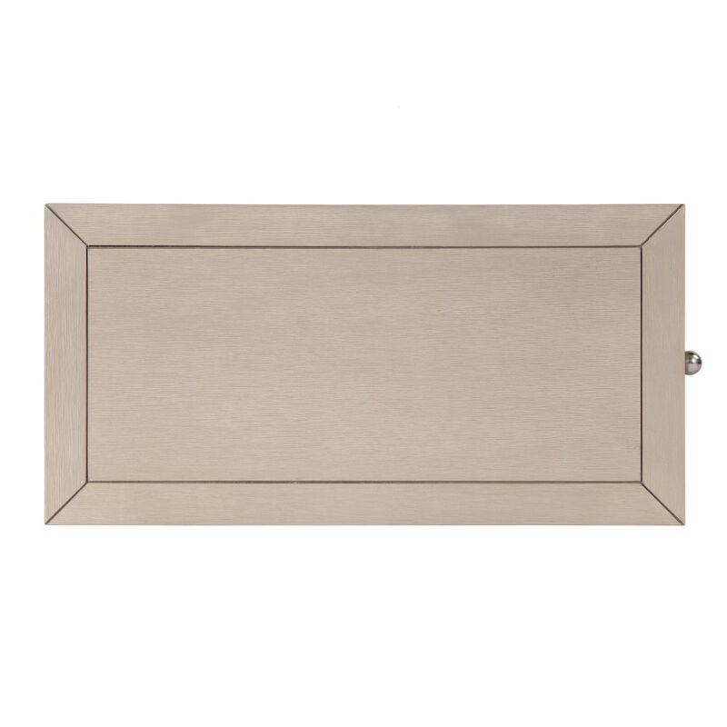 Butler Specialty Nora 12 in. W Rectangular Wood 1 Door Narrow End Table with Pull-Out Tray, Taupe