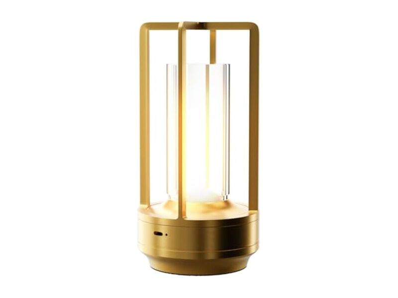 Rechargeable Cordless LED Table Lamp For Bedroom Outdoor Camping Gold image number 0