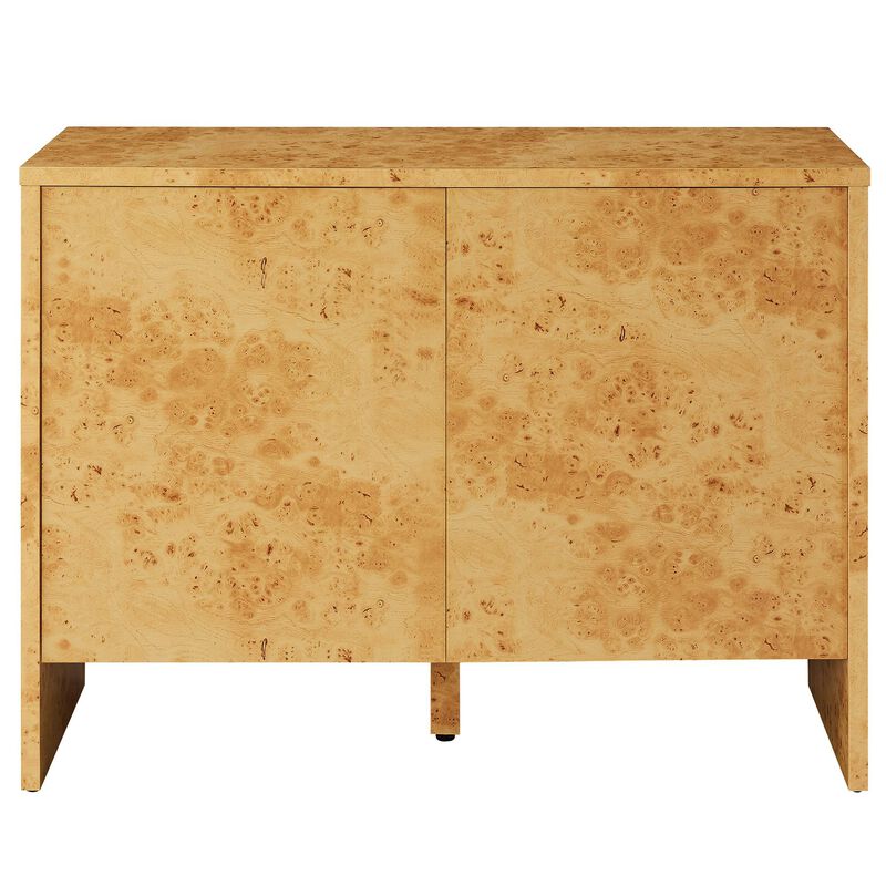 Modway Hudson Burl Wood Sideboard with 2 Doors in Natural - Modern Buffet Cabinet - 40 Inch Storage Accent Cabinet with Soft-Close Doors - Console Table for Dining Room Hallway Entryway Kitchen image number 8