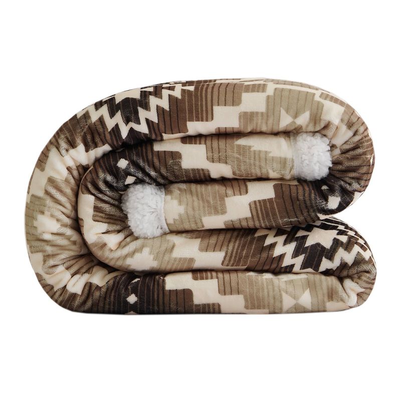 Chalet Aztec Campfire Sherpa Throw image number 5