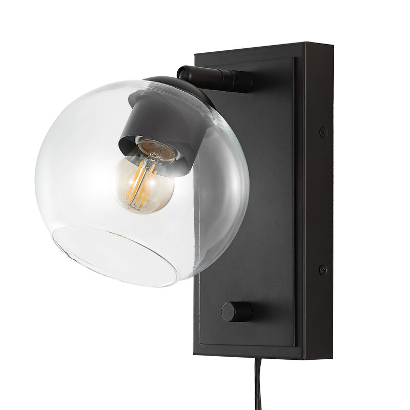 Hugo Minimalist Modern Plug In Or Hardwired Adjustable Iron LED Wall Sconce with Rotary Dimmer