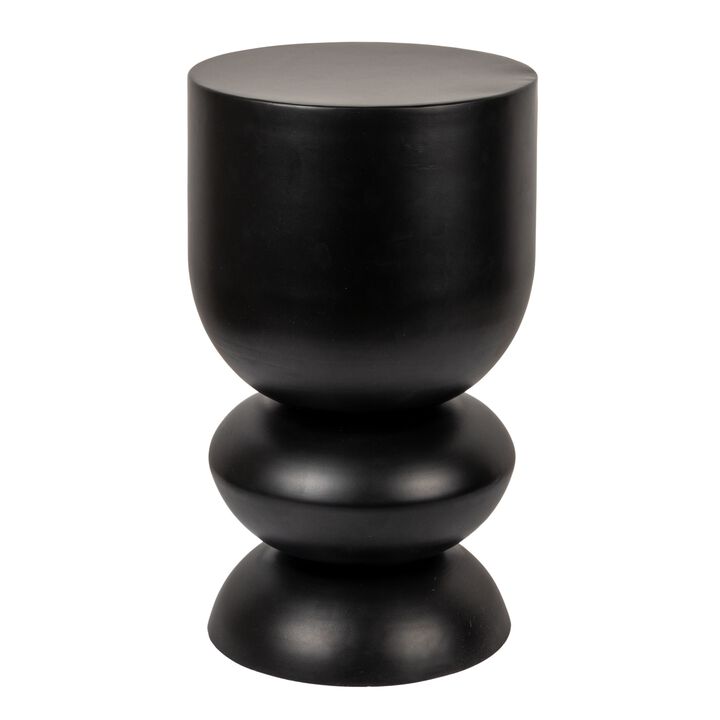 Metal Stacked Bulb Side Table, Black