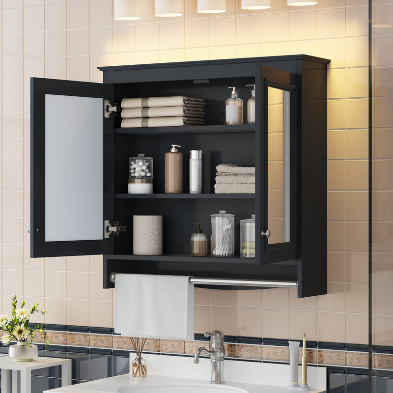 ELEMENT ACE 3-in-1 Wall Mounted Bathroom Mirror Medicine Cabinet with Adjustable Shelves, Soft Close Doors, Hidden Storage and High-Definition Mirror for Vanity image number 4