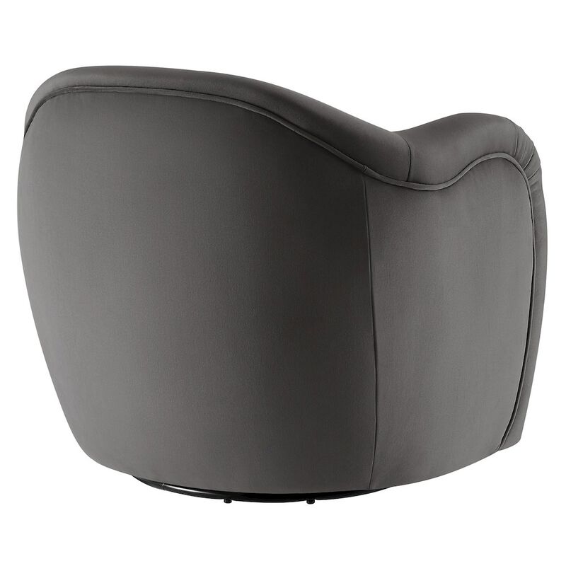 Compose Performance Velvet Swivel Armchair image number 4