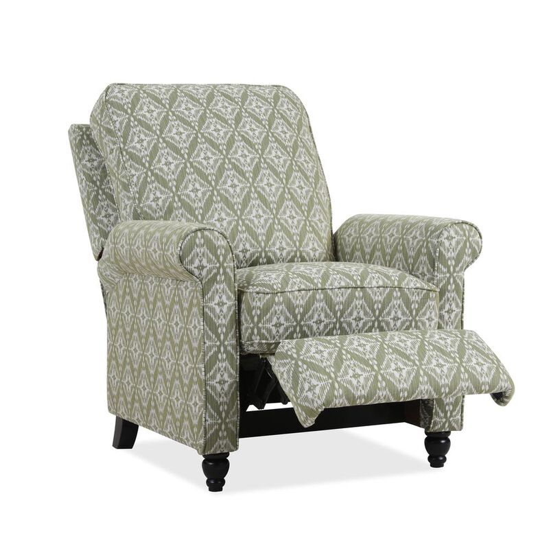 ProLounger Pushback Recliner in Pistachio Green Diamond Medallion Print