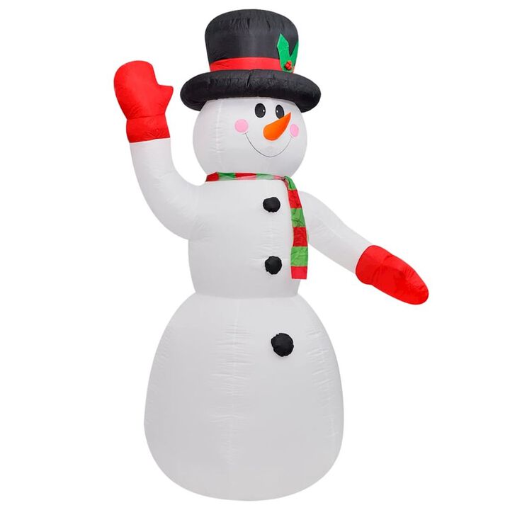 Inflatable Snowman Multicolor Fabric and plastic Large