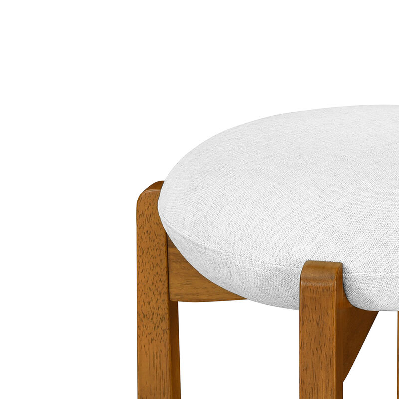Christopher Knight Home Mela Modern Rubberwood Upholstered Barstools (Set of 2) image number 5