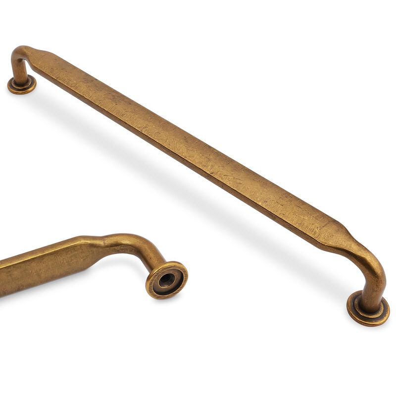 Amasideca 10 Pack Antique Brass Cabinet Pulls 7.5 Inch(192mm) Hole Centers Kitchen Cabinet Handles Zinc Alloy Vintage Drawer Pul