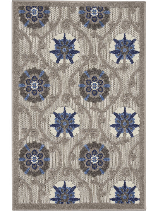 Aloha ALH19 Gray/Blue 3'6" x 5'6" Rug