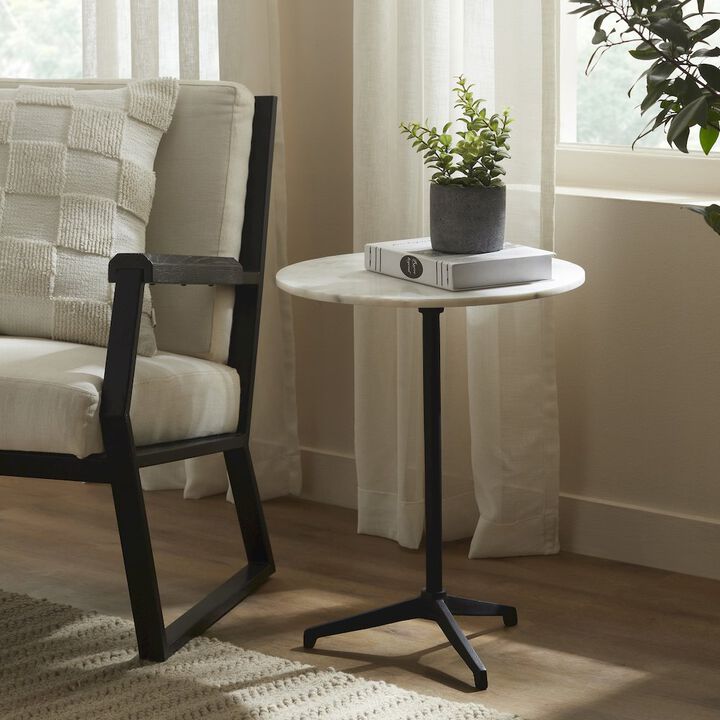 Renwil Barker Side Table In Black Color