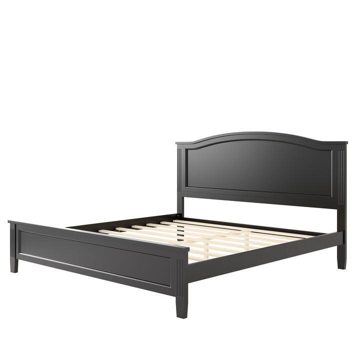 Merax Full Size Wooden Platform Bed with Headboard