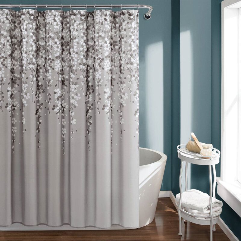 Elegant Floral Vine Print Shower Curtain – Nature-Inspired, Quick-Dry & Easy to Maintain
