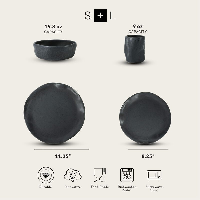 Stone by Mercer Project ATIK Stoneware 16 Piece Dinnerware Set