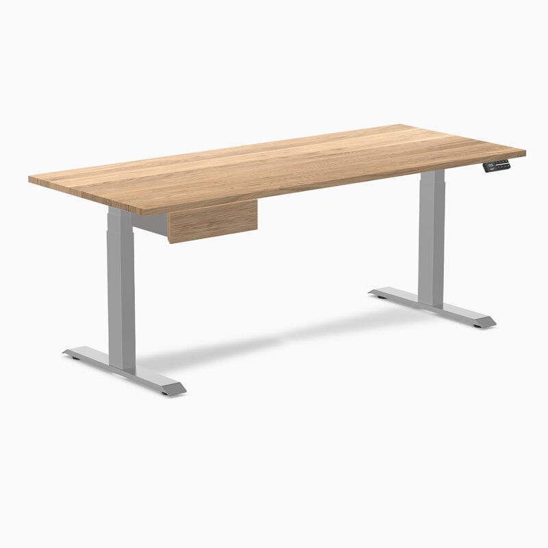Desky Dual Hardwood Standing Desk With Drawer image number 0
