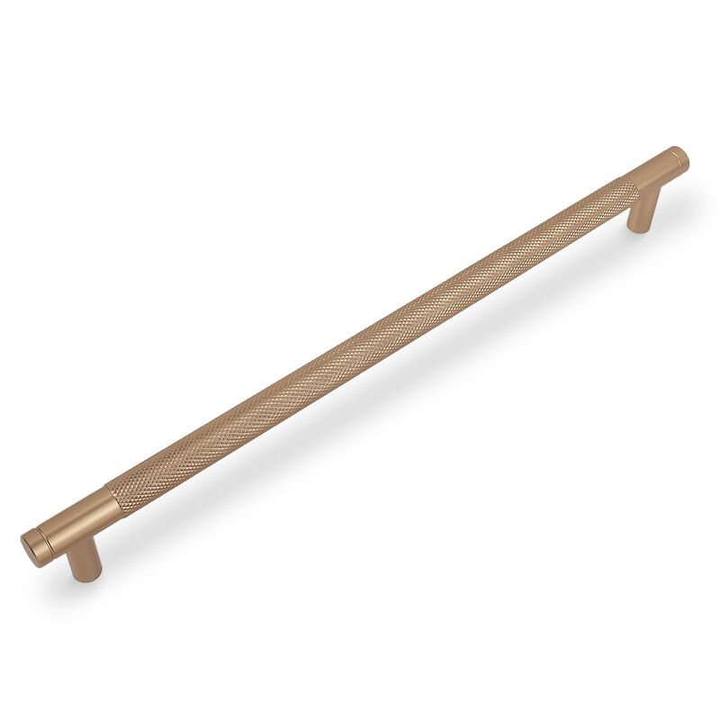 BUKOBYHE 10 Pack 10Inch Champagne Copper Kitchen Cabinet Handles Knurled Cabinet Pulls Gold Drawer Pulls Kitchen Hardware