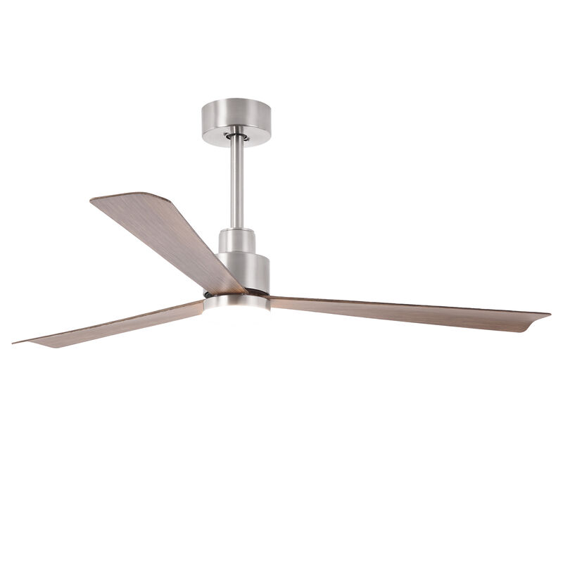 52 in. Brushed Nickel Reversible 6-Speed Ceiling Fan with Light and Remote