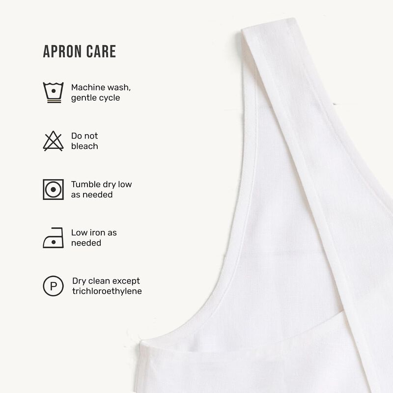 Solino Home 100% Pure Linen Apron - Linen Smock Apron image number 4