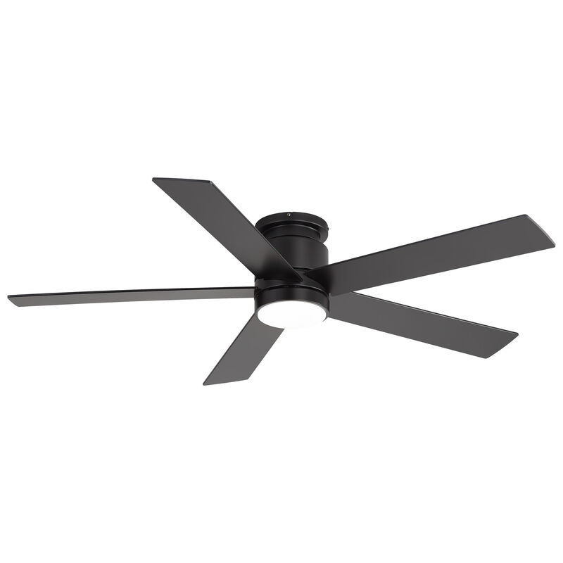 Breezary 52 Inch Low Profile LED Ceiling Fan with App Control, Remote, 5 Plywood Blades image number 0