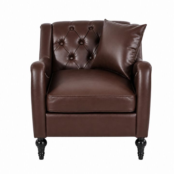Feksno PU Leather Accent Chair