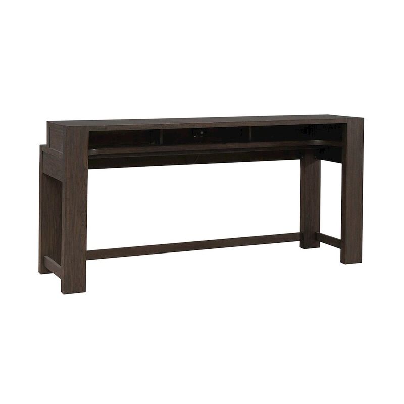 Liberty Furniture Lennox Hill Living Room Console Bar Table with Charging Station - Bark image number 0