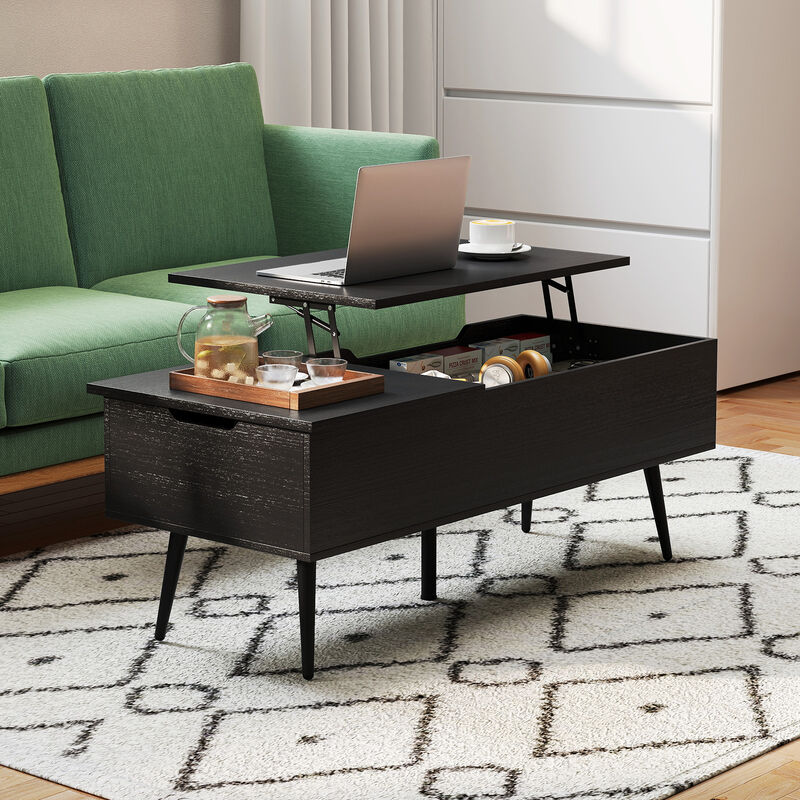 Lift-Top Coffee Table 47" with Dual Hidden Storage Compartments image number 6