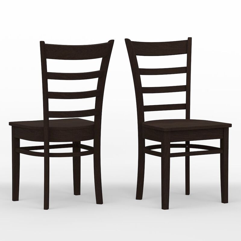 Rize Home Slat Back Dining Chairs (2) C-Coco  Dark Walnut image number 0