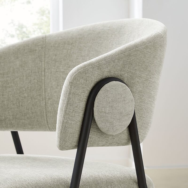 Nella Upholstered Heathered Chenille Dining Chairs Set of 2 image number 9