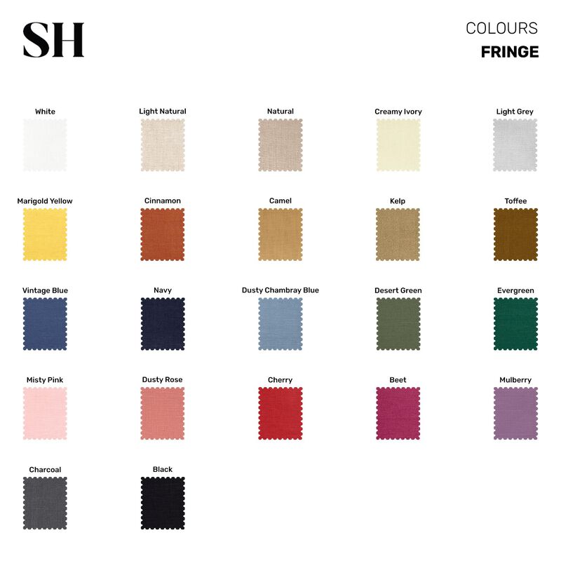 Linen Table Runner - Fringe