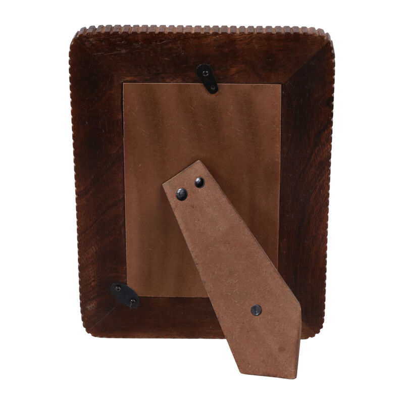 4x6 Ridged Wood Round Edge Photo Frame, Walnut image number 3