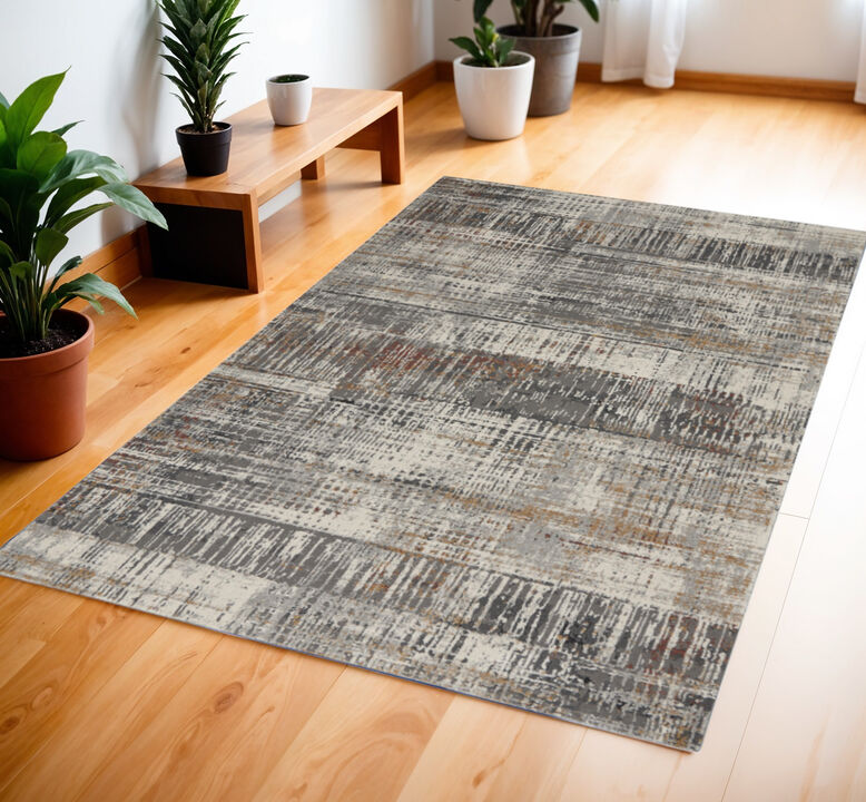 HomeRoots and Golden Abstract Area Rug