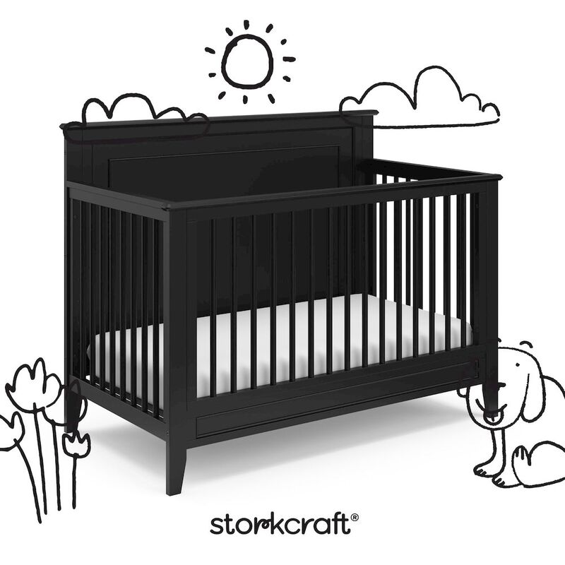 Solstice 5-in-1 Convertible Crib - White image number 1