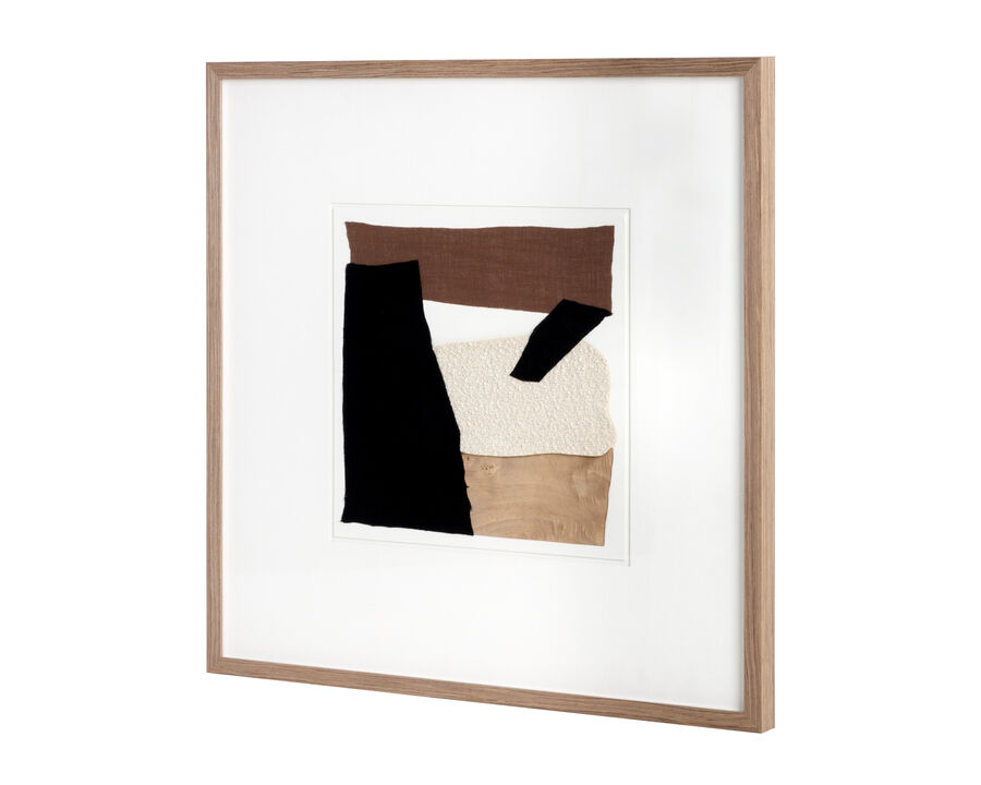 Household Rhythm II - 40" X 40" - Medium Brown Frame