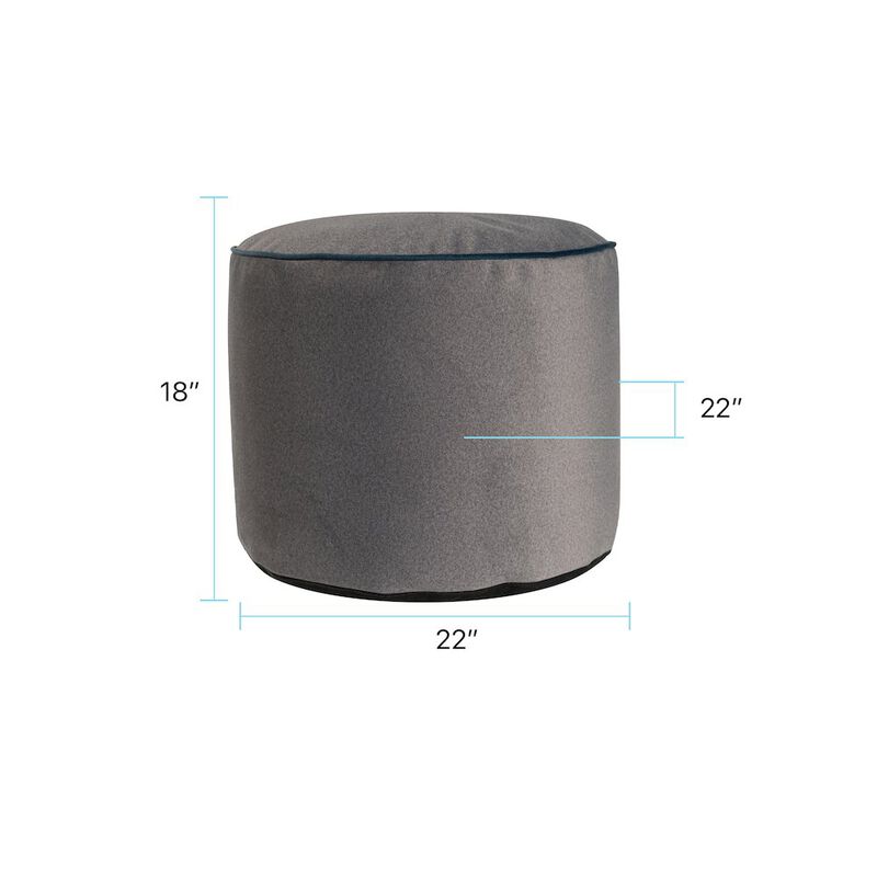 Howard Elliott Qiviut Gray Tall Pouf image number 4